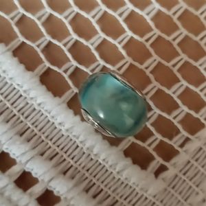 Green / Blue glass bracelet bead